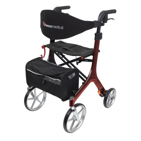 Rollator Carbon S/M/L: bordeauxrot